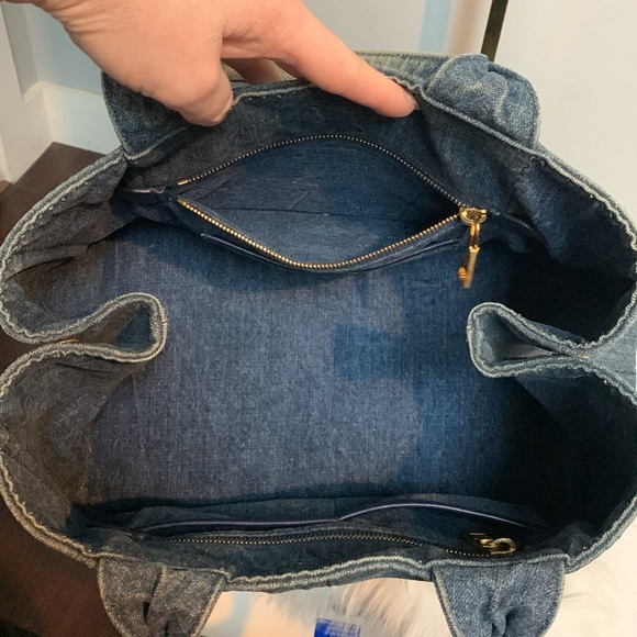 Authentic Prada Canapa denim tote bag with dustbag. - Picture 13 of 17
